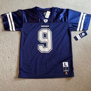 Boy’s Dallas Cowboys shirt; Size L (12/14); NWT; ROMO on back of shirt;